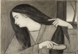 E. D. Poem 1989 charcoal on paper 27 3/4 in. x 37 in. Arkansas Arts Center Foundation Collection: Gift of Elena Barnet, New York