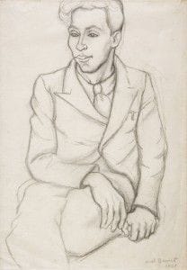 Portrait of Sully De Vito 1928 pencil on paper 15 7/8 in. x 11 1/4 in Arkansas Arts Center Foundation Collection: Gift of Will and Elena Barnet, New York